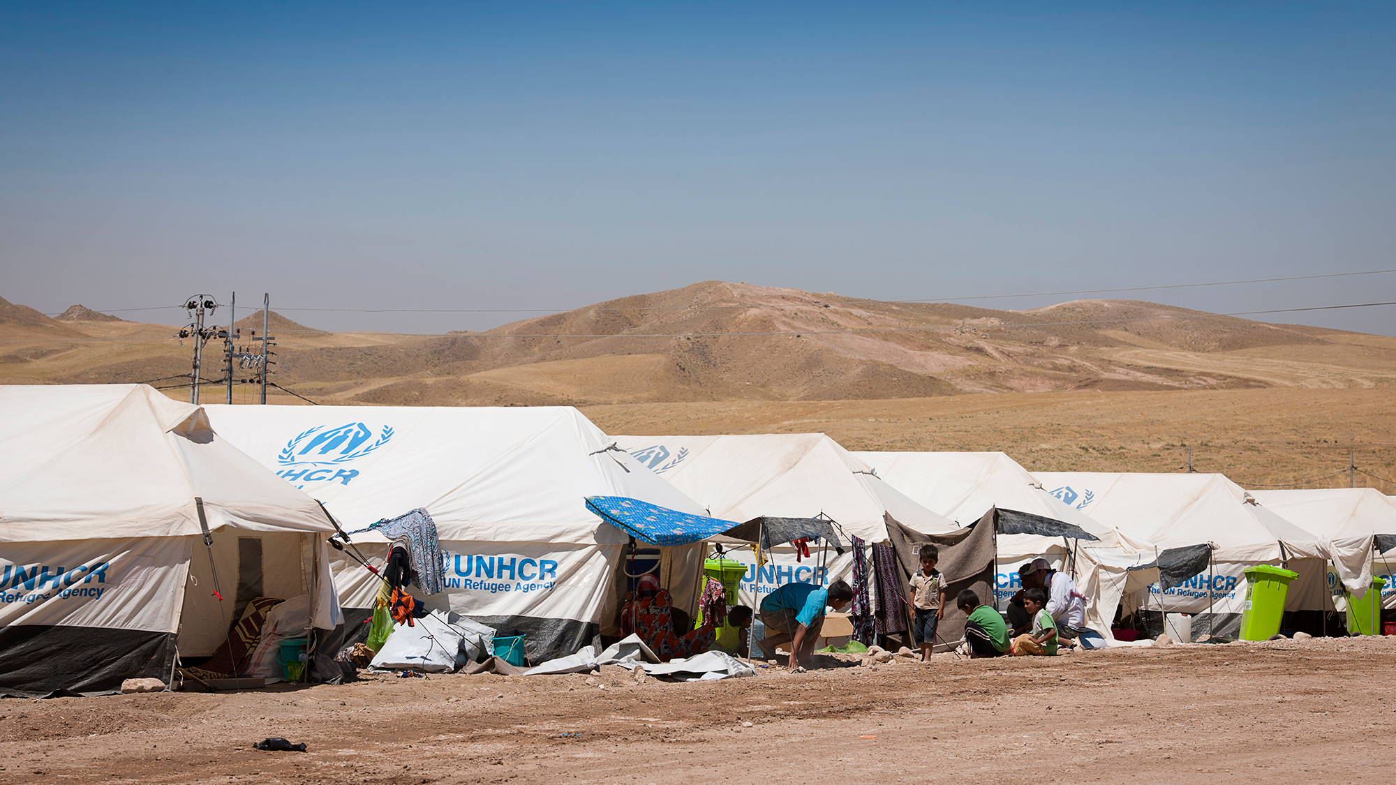 Zelte eines Flüchtlingslagers