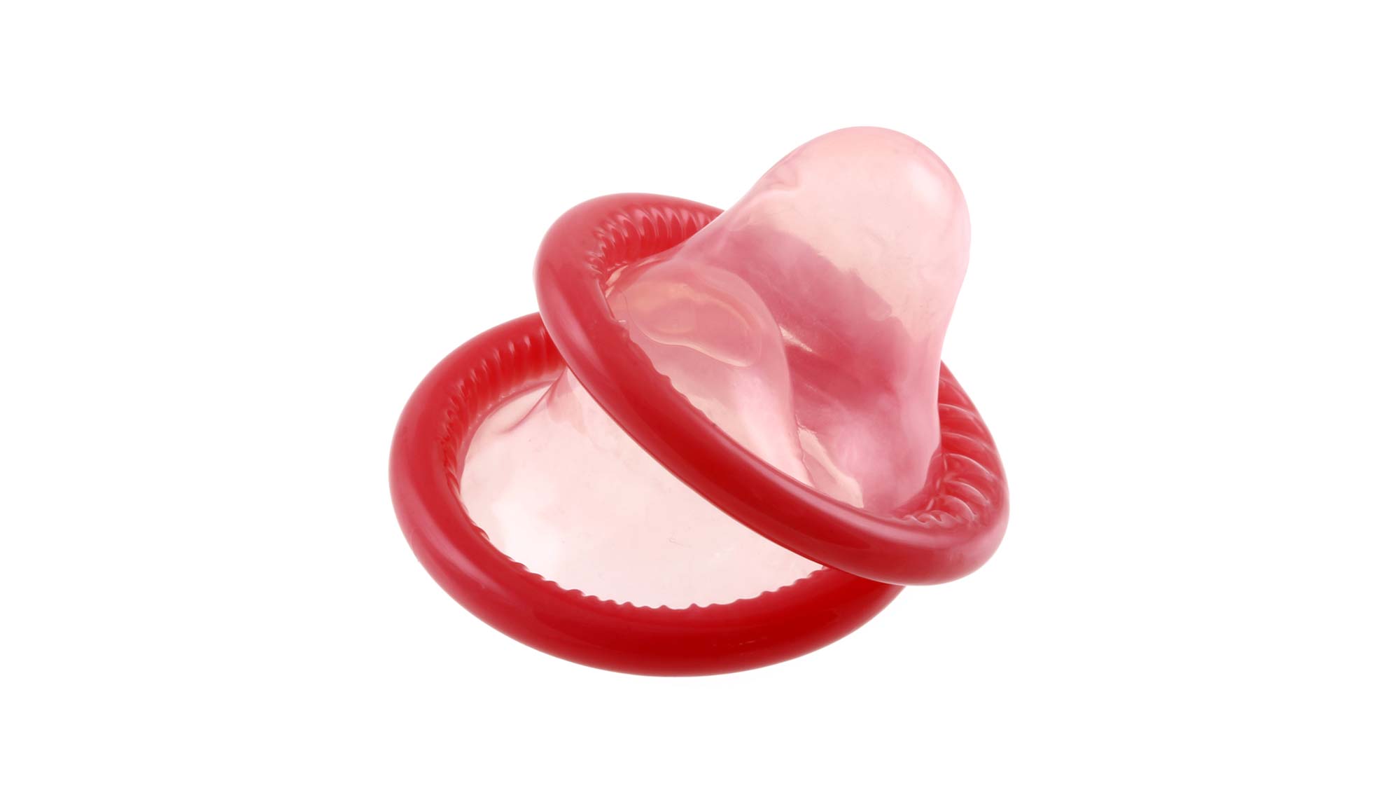 Zwei übereinander gestülpte Kondome